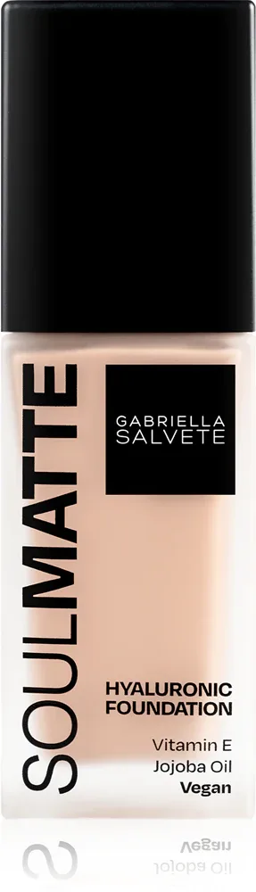 Gabriella Salvete SoulMatte Hyaluronic Foundation - Тональная основа с матовым покрытием, 30 мл, оттенок 01N Porcelain Neutral