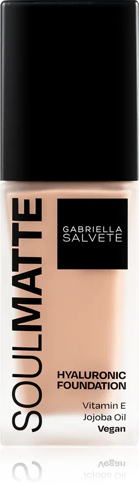Gabriella Salvete SoulMatte Hyaluronic Foundation - Тональная основа с матовым покрытием, 30 мл, оттенок 03N Beige Neutral