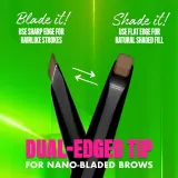 NYX Professional Makeup Blade & Shade - Карандаш для бровей с щеточкой, 0.06 г, оттенок 01 Ash Blonde — фото 3