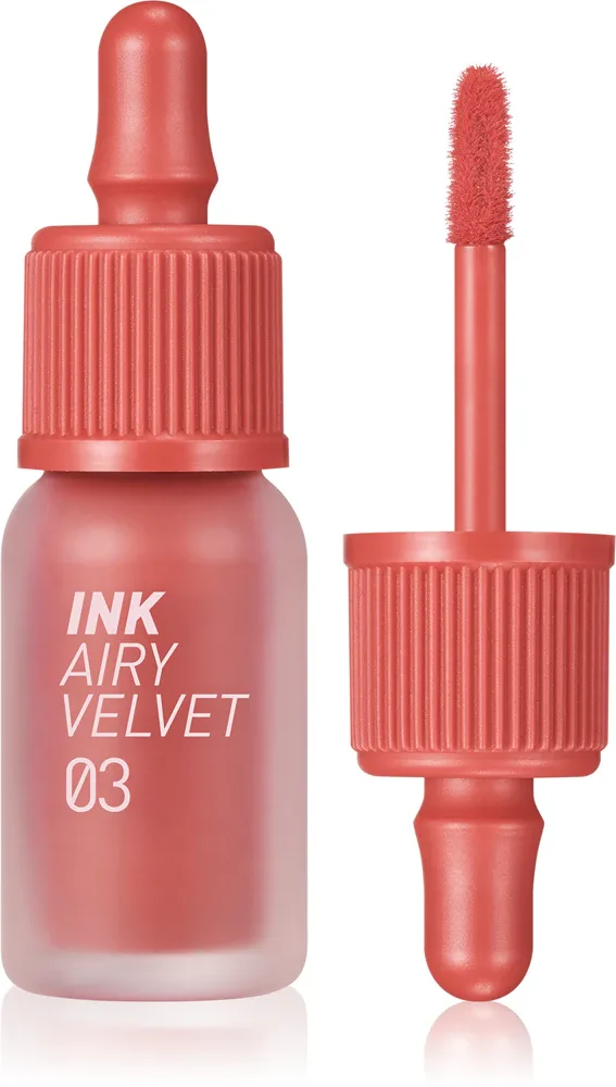 peripera Ink Airy Velvet - Матовая помада для губ, 4 г, оттенок 03 Cartoon Coral