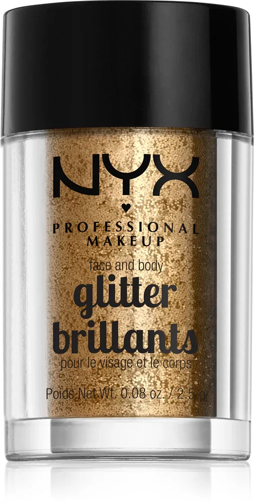 NYX Professional Makeup Face & Body Glitter Brillants - Блеск для лица и тела, 2.5 г, оттенок 08 Bronze