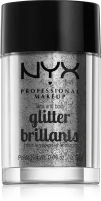 NYX Professional Makeup Face & Body Glitter Brillants - Блеск для лица и тела, 2.5 г, оттенок 10 Silver