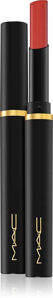MAC Cosmetics Powder Kiss Velvet Blur Slim Stick - Матовая увлажняющая помада, 2 г, оттенок Devoted To Chili