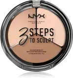 NYX Professional Makeup 3 Steps To Sculpt - Палетка для контурирования лица, 15 г, оттенок 01 Fair — фото 1