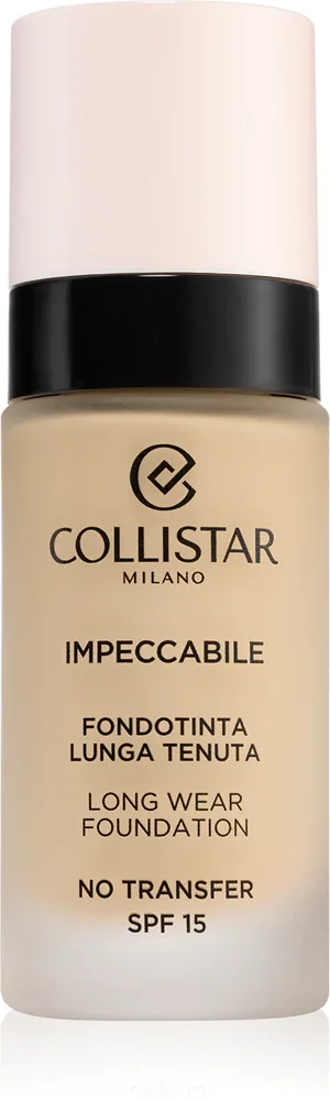Collistar Impeccabile Long Wear Foundation - Тональная основа: травялый подклад, 30 мл, оттенок SPF 15 1N Avory