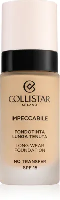 Collistar Impeccabile Long Wear Foundation - Тональная основа: травялый подклад, 30 мл, оттенок SPF 15 2R Rosy Beige