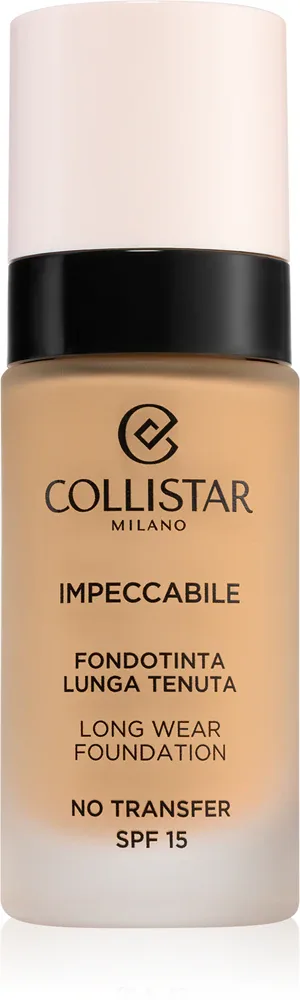 Collistar Impeccabile Long Wear Foundation - Тональная основа: травялый подклад, 30 мл, оттенок SPF 15 3G Golden Natural