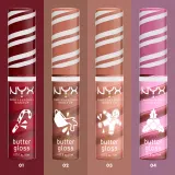 NYX Professional Makeup Holiday Butter Gloss - Блеск для губ, 8 мл, оттенок 04 Holly Berry Swirl — фото 5