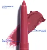 3INA The Automatic Lip Pencil - Карандаш для губ, 0.35 г, оттенок 254 - Red pink — фото 3