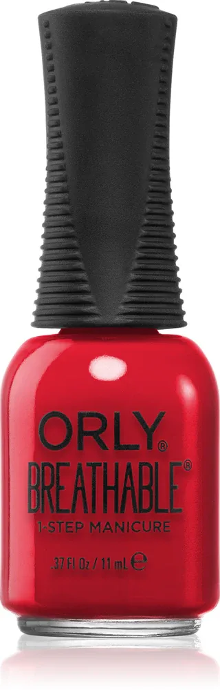Лак для ногтей Orly Breathable ухаживающий, с маслом арганы, быстросохнущий, 11 мл, оттенок Cherry Bomb