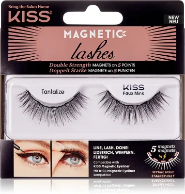 Накладные ресницы KISS Magnetic Lashes на чёрной ленте, 1 пара