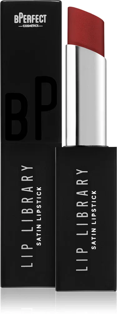 BPerfect Lip Library Satin - Кремовая помада для губ, 3 г, оттенок Scarlet