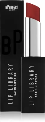 BPerfect Lip Library Satin - Кремовая помада для губ, 3 г, оттенок Scarlet