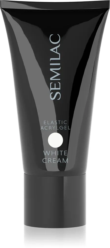 Гель для моделирования ногтей Semilac Acrylgel Elastic White Cream белый, для лампы UV, 30 г, оттенок White