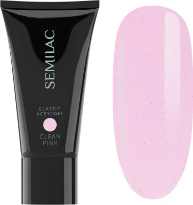 Гель для моделирования ногтей Semilac Acrylgel Elastic White Cream белый, для лампы UV, 30 г, оттенок Clean Pink