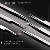 Пинцет для ресниц Nanolash Eyelash Tweezers Pointed, заострённый кончик, нержавеющая сталь, 1 шт — фото 6