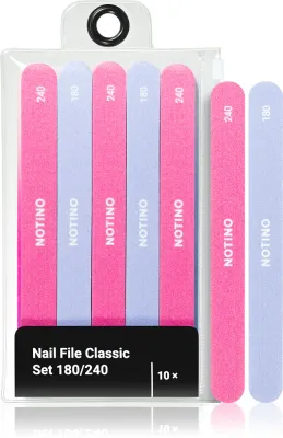 Набор пилочек для ногтей Notino Nail File Classic Set 180/240, 10 шт