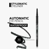 flormar Style Matic Eyeliner - Автоматический карандаш для водостойкого макияжа глаз, 0.35 г, оттенок S02 New Black — фото 3