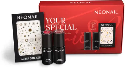 NEONAIL Your Special Trio UV Gel Polish & Stickers Set - Подарочный набор для ногтей, 1 шт