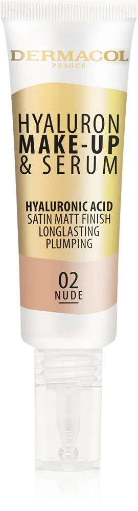 Dermacol Hyaluron - Легкий тональный крем с гиалуроновой кислотой, 25 г, оттенок 02 Nude