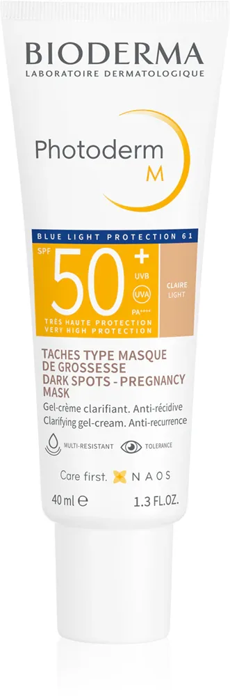 Bioderma Photoderm M - Тонизирующий защитный крем против пигментации SPF 50+, 40 мл, оттенок Light