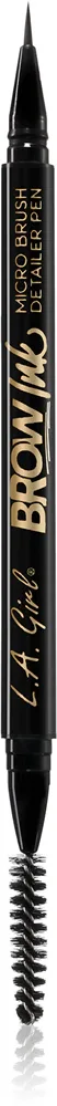 L.A. Girl Cosmetics Brow Ink - Карандаш для бровей с щеточкой, 0.45 мл, оттенок Dark Brown