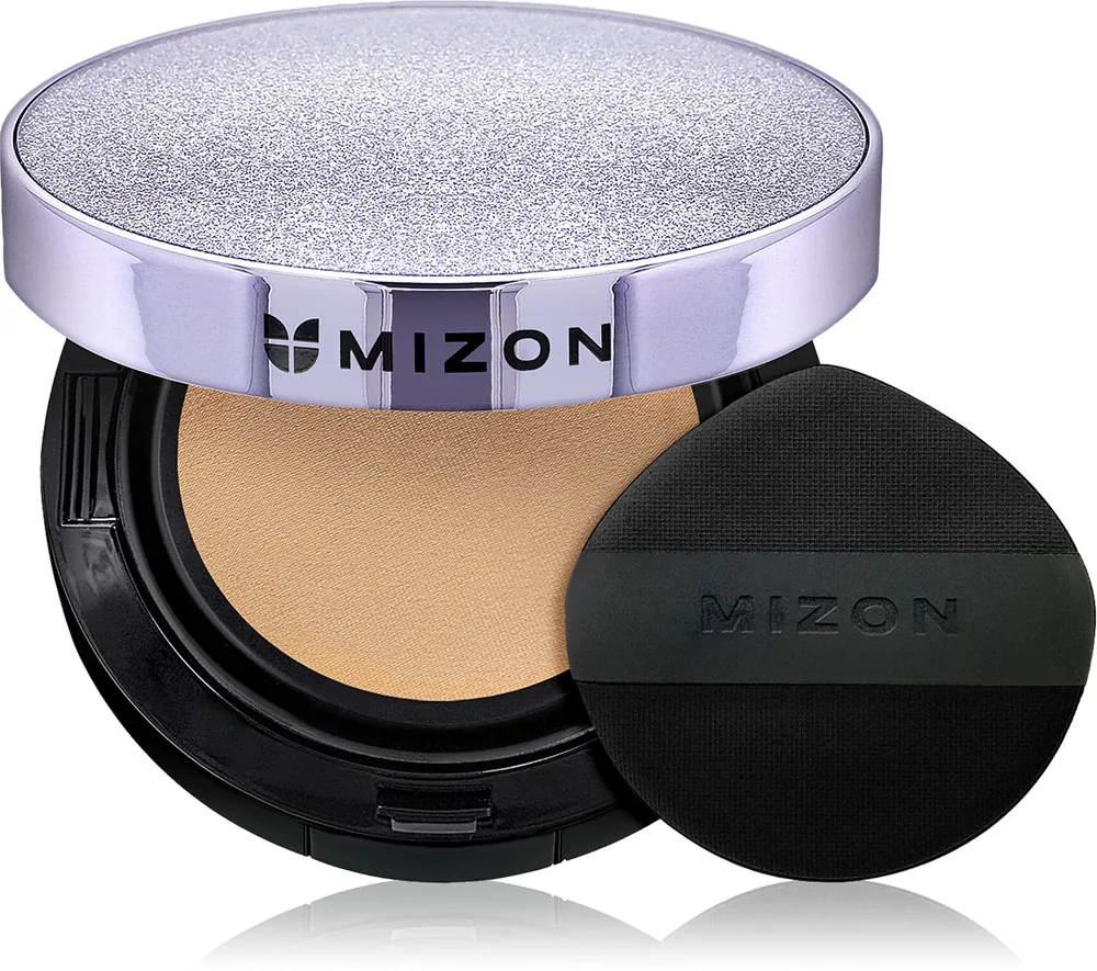 Mizon Vegan Collagen Cushion SPF38 PA++ - Долговременный тональный фонд в губке с высокой защитой от УФ-лучей, 2 г, оттенок #23 Natural Sand Beige