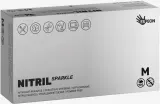 Перчатки нитриловые Espeon Nitril Sparkle Pearlescent Silver защитные, перламутровые серебристые, 2 × 50 шт — фото 1