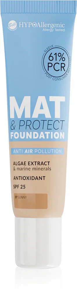 Bell HYPOallergenic Mat & Protect - Долговременное матирующее тональное средство SPF 25, 30 г, оттенок 07 Sunny