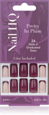 Накладные ногти Nail HQ Square квадратной формы, 24 шт Pretty In Plum