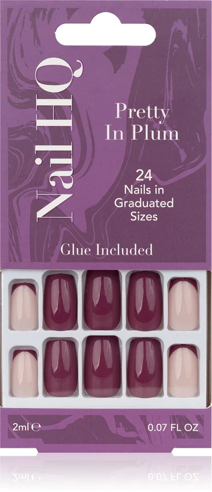Накладные ногти Nail HQ Square квадратной формы, 24 шт Pretty In Plum