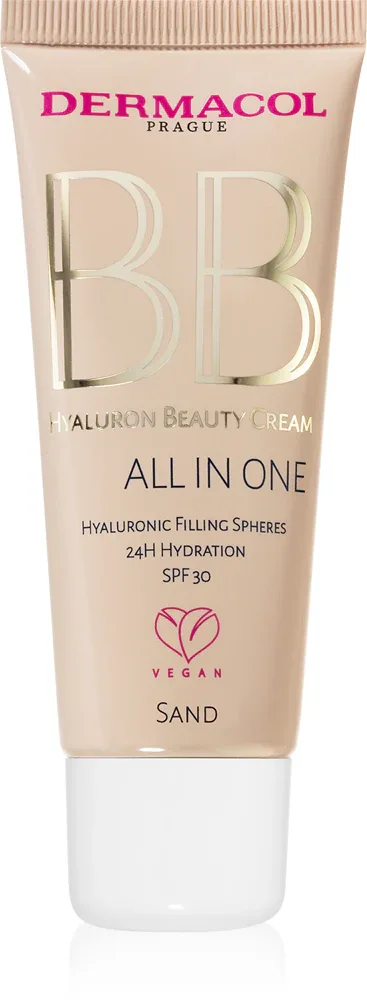 Dermacol Hyaluron Beauty Cream - Увлажняющий крем BB SPF 30, 30 мл, оттенок No.1 Sand