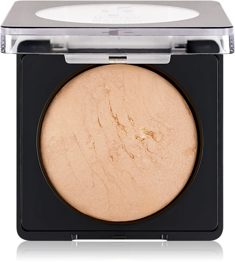 flormar Baked Powder - Розовая пудра для лица, придающая сияние, 9 г, оттенок 021 Beige with Gold