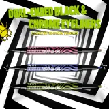 NYX Professional Makeup Beetlejuice Pinstripe Duo Liner - Подводка для глаз 2 в 1, 0.5 мл, оттенок 01 Pink Chrome — фото 7
