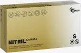 Перчатки нитриловые Espeon Nitril Sparkle Pearlescent Gold защитные, перламутровые золотистые, 2 × 50 шт — фото 1