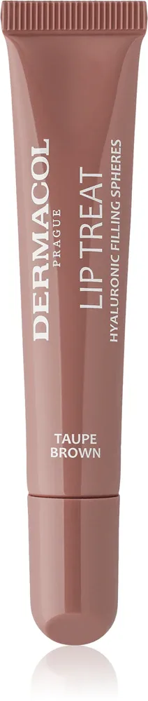 Dermacol Lip Treat - Увлажняющий блеск для губ, 10 мл, оттенок 9 Taupe Brown (Choco & Vanilla)