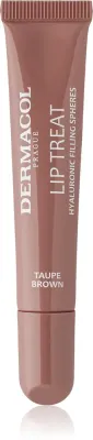 Dermacol Lip Treat - Увлажняющий блеск для губ, 10 мл, оттенок 9 Taupe Brown (Choco & Vanilla)
