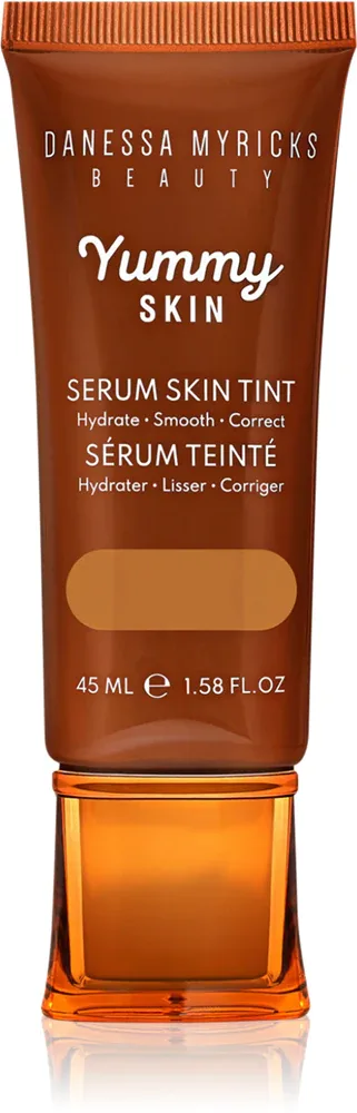 Danessa Myricks Beauty Yummy Skin Serum Skin Tint - Увлажняющая основа с эффектом выравнивания, 45 мл, оттенок 10 - Tan Skin with Neutral Olive Undertones