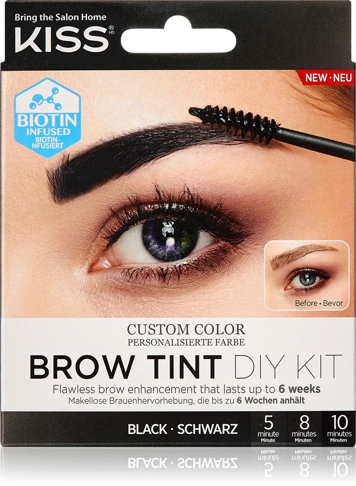 KISS Brow Tint DIY Kit - Краска для бровей, 20 мл, оттенок Black
