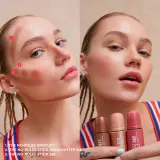 3INA The No-Rules Stick - Многофункциональный карандаш для глаз, губ и лица, 5 г, оттенок Highlighter 312 - Translucent rose gold — фото 5
