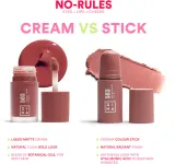 3INA The No-Rules Stick - Многофункциональный карандаш для глаз, губ и лица, 5 г, оттенок 114 - Light brown — фото 7