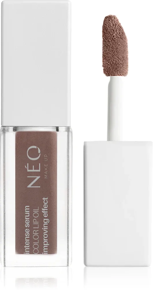 NEO MAKE UP Intense Serum Color Lip Oil - Увлажняющая жидкая помада с блеском, оттенок 01 Real Nude