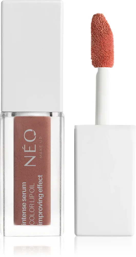 NEO MAKE UP Intense Serum Color Lip Oil - Увлажняющая жидкая помада с блеском, оттенок 03 Fresh Peach