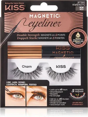 Накладные ресницы KISS Magnetic Eyeliner Eyelash Kit магнитные, с подводкой в наборе