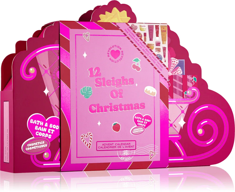 I Heart Revolution Advent Calendar 12 Sleighs of Christmas - Адвент-календарь для тела и лица, 12 шт