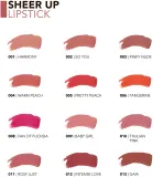 Помада для губ flormar Sheer Up Lipstick увлажняющая, с блеском, 3 г, оттенок So You — фото 6