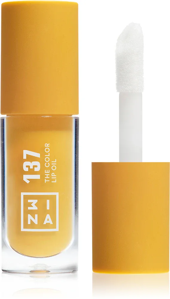 3INA The Color Lip Oil - Блеск для губ: олейк навилжающий до уст, 4 мл, оттенок 137 - Bright honey yellow, sheer