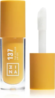 3INA The Color Lip Oil - Блеск для губ: олейк навилжающий до уст, 4 мл, оттенок 137 - Bright honey yellow, sheer