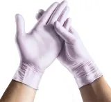 Перчатки нитриловые Espeon Nitril Sparkle Pearlescent Violet защитные, перламутровые фиолетовые, 2 × 50 шт — фото 2