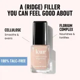 Базовое покрытие для ногтей LONDONTOWN Kur Tinted Fortifying Ridge Filler укрепляющее, с оттенком, 12 мл, оттенок Apricot Beige — фото 6